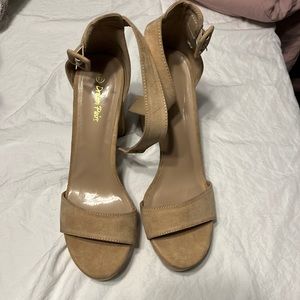Nude size 11 tall platform heels